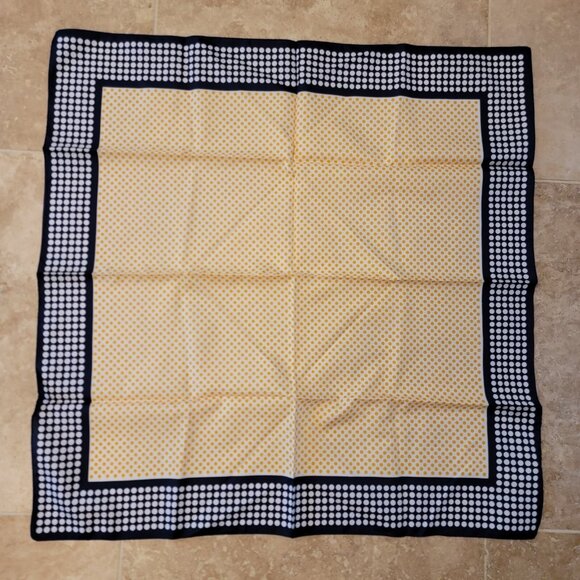 Vintage‎ Baar and Beards Scarf 26 In Square Polyester Polka Dot Scarf Italy - Picture 3 of 5